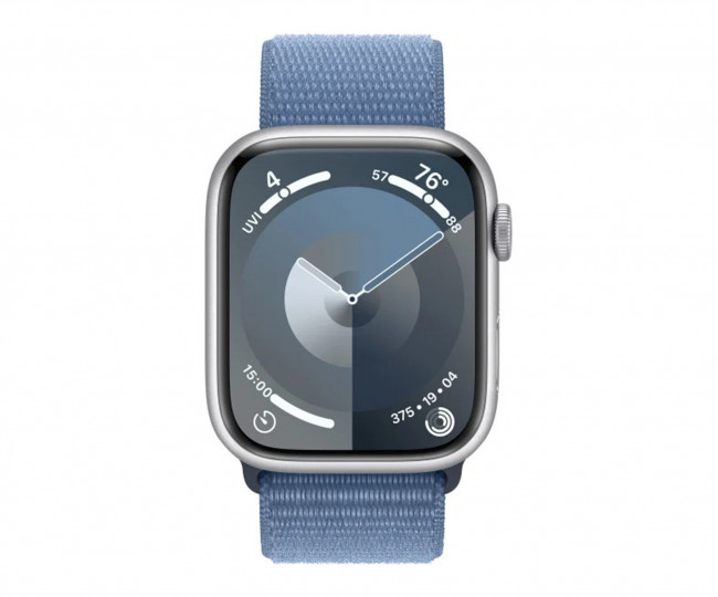 Apple Watch Series 9 GPS 45mm Silver Aluminum Case w. Winter Blue S. Loop (MR9F3) б/в